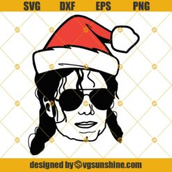 Michael Jackson Santa Hat Christmas SVG PNG DXF EPS Cut Files Clipart Cricut