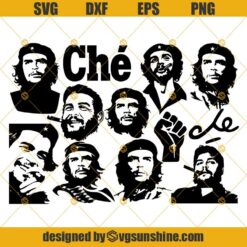 Che Guevara SVG Bundle, Che Guevara SVG PNG DXF EPS Cut Files Clipart Cricut