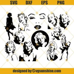 Marilyn Monroe SVG Bundle, Marilyn Monroe SVG PNG DXF EPS Cut Files Clipart Cricut