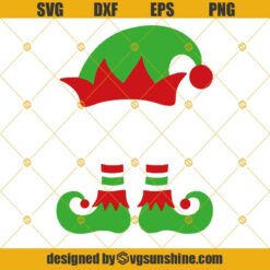 Elf SVG PNG DXF EPS, Elf Hat SVG, Elf Feet SVG, Elf Legs SVG