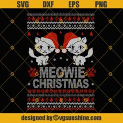 Meowy Christmas SVG File, Cat Christmas SVG, Meowy Catmas Cat Meow Christmas SVG PNG DXF EPS