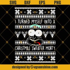 Rick and Morty Ugly Christmas Sweater SVG PNG DXF EPS