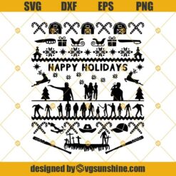 The Walking Dead Ugly Christmas Sweater SVG PNG DXF EPS