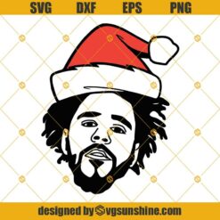 J. Cole Santa Hat Christmas SVG PNG DXF EPS Cut Files Clipart Cricut