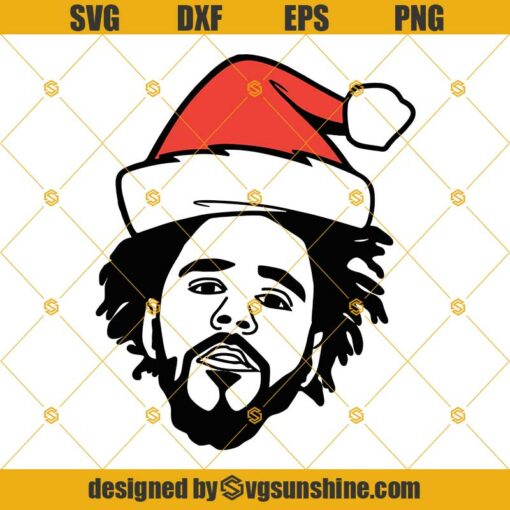 J. Cole Santa Hat Christmas SVG PNG DXF EPS Cut Files Clipart Cricut