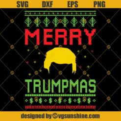 Merry TrumpMas SVG, Trump Ugly Christmas Sweater SVG