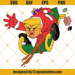 Trump Santa Claus Merry Christmas SVG PNG DXF EPS Cut Files Clipart Cricut