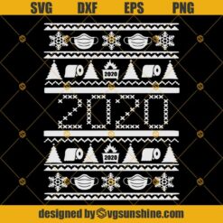2020 Covid Ugly Christmas Sweater SVG, Face Masks SVG, Toilet Paper SVG, Christmas Quarantine SVG