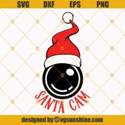 Santa Cam SVG, Christmas Camera SVG, Christmas SVG, Santa Hat SVG