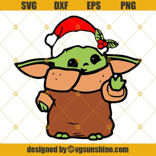 Christmas Baby Yoda SVG, Star Wars Christmas SVG PNG DXF EPS Cut Files ...