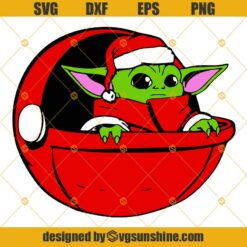 Christmas Baby Yoda SVG PNG DXF EPS Cut Files