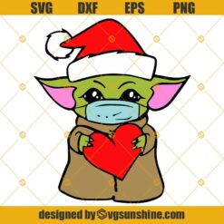Christmas Baby Yoda 2020 Svg, Baby Yoda Wear Facemask Svg, Star Wars Christmas Quarantine Svg