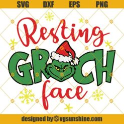 Resting Grinch Face SVG, Grinch Christmas Svg Cut File, The Grinch Svg