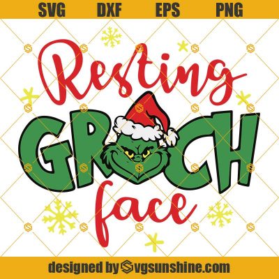 Resting Grinch Face SVG, Grinch Christmas Svg Cut File, The Grinch Svg ...