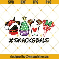 Snack Goals Christmas Svg, Mickey Minnie Snack Goals Christmas SVG, Disney Christmas SVG DXF EPS PNG