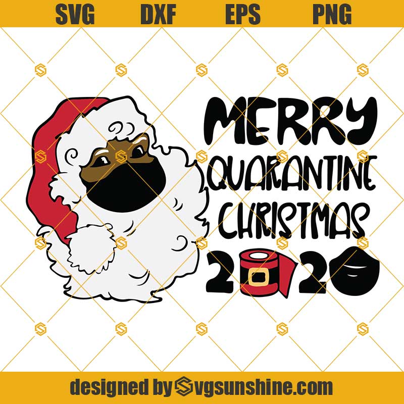 Christmas Afro Woman SVG, Merry Quarantine Christmas 2020 SVG, African