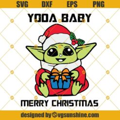 Yoda Baby Merry Christmas Svg, Baby Yoda Svg, Star Wars Svg, StarWars Christmas Svg, Baby Yoda Santa Hat Svg, Merry Christmas Svg