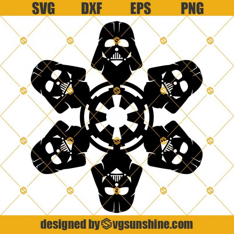 Darth Vader Snowflake Christmas SVG, Darth Vader SVG, Snowflake SVG ...