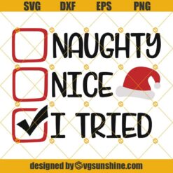 Naughty Nice Mean SVG, Naughty Or Nice SVG, Christmas SVG, Merry ...