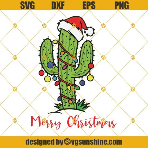 Merry Xmas Cactus Png Christmas, Funny Christmas, Cactus Christmas Svg