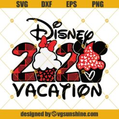 Love Disney Svg, Disney 2020 Vacation Svg, Disney Buffalo Plaid Svg