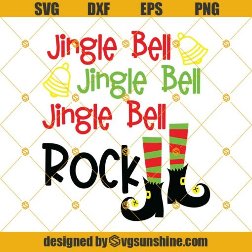 Christmas Jingle Bell Rock Elf Feet SVG, Elf Legs SVG, Jingle Bell SVG, Elf Movie SVG