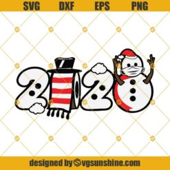 2020 Snowman Face Mask SVG, Merry Quarantine Christmas SVG, Snowman 2020 SVG, Christmas 2020 SVG