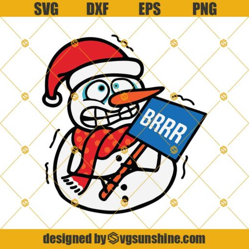 Freezing Snowman SVG, Snowman Santa Hat SVG, Snowman SVG, Christmas SVG