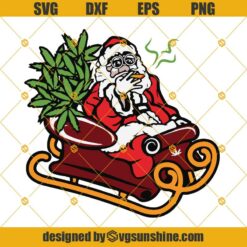 Stoner Santa Claus Svg, Santa Smoking Cannabis Svg, Smoking Weed Svg, Cannabis Svg, Marijuana Svg, Funny Santa Claus Svg, Smoking Svg