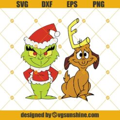 Merry Grinchmas SVG, Grinch And Max SVG, Christmas Tree SVG PNG DXF EPS Cut File