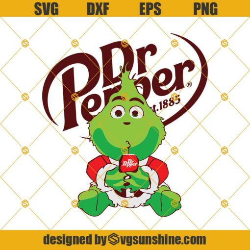 Grinch Drink Dr Pepper SVG, Grinch SVG, Dr Pepper SVG PNG DXF EPS Cut Files Clipart Cricut