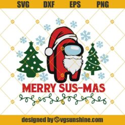 Among Us Christmas Svg, Merry Sus-Mas Svg, Imposter Svg, Santa Svg, Among Us Santa Svg, Among Us Svg, Christmas Tree Svg