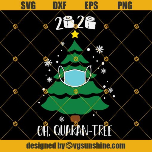 2020 Toilet Paper Christmas Tree SVG, Funny Quarantine Christmas Tree SVG, Mask Face SVG, Christmas Quarantine SVG