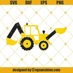 Excavator SVG PNG DXF EPS Cut Files Clipart, Excavator SVG for Cricut and Silhouette Digital File