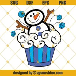 Snowman Winter Ornaments SVG PNG DXF EPS Cut Files Clipart Cricut
