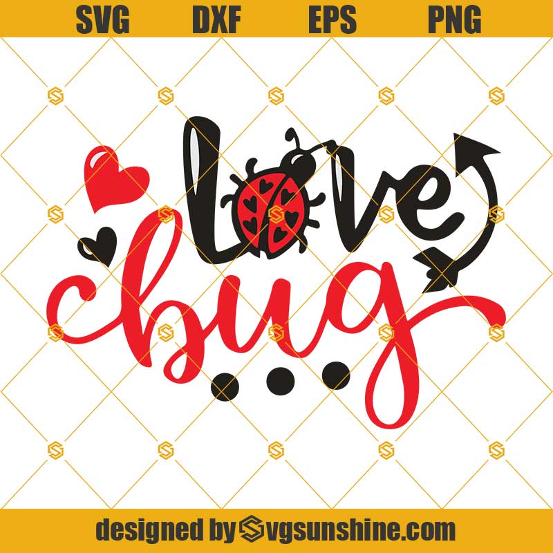 Love Bug SVG Love Bug Clipart Lady Bird Clipart Love Bug PNG Valentine';s SVG Lovebug Cut File for Silhouette Valentine's Png