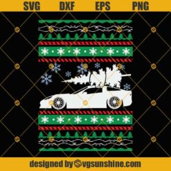 Christmas Car And Tree Ugly Christmas Sweater SVG, Christmas Car SVG, Christmas Tree SVG, Merry Christmas SVG, Ugly Sweater Design, Ugly Sweater SVG