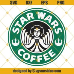 Star Wars Coffee Svg Clipart Cricut, Starbucks Logo Svg Cut file, Star Wars Svg, Star wars love Svg, Star wars princess Svg