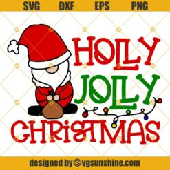 Christmas Holly Jolly SVG, Santa Claus Christmas SVG, Christmas SVG PNG DXF EPS Cut Files