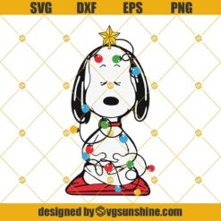 Peanuts Snoopy Christmas Lights SVG, Snoopy Yoga Christmas SVG, Snoopy SVG, Christmas Lights SVG, Christmas Snoopy SVG