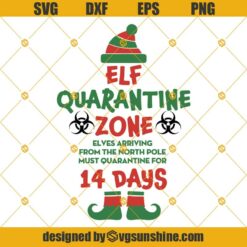 Elf Quarantine Zone Svg, Elf Isolation Jar Svg, Elf Quarantine Area SVG File, Christmas Elf Quarantine Cut Files, Christmas Quarantine Svg