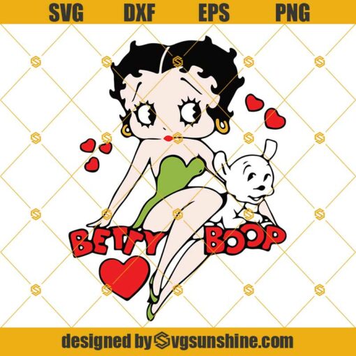 Betty Boop SVG, Betty Boop And Dog SVG DXF EPS PNG Cut Files Clipart Cricut Instant Download