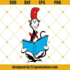 The Cat in the Hat SVG, Dr. Seuss Cat SVG, Dr. Seuss SVG DXF EPS PNG Cut Files Clipart Cricut Instant Download