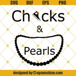 Chucks and Pearls SVG DXF EPS PNG Clipart Cutting File for Cricut
