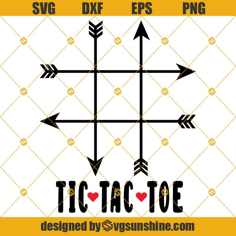 Tic Tac Toe SVG, Happy Valentine's Day SVG, Valentines Day SVG