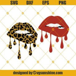 Dripping Lips Svg Files For Cricut, Leopard Print Lips Svg, Leopard Lips Svg, Lips Png, Red Lips Svg, Sexy Lips Svg