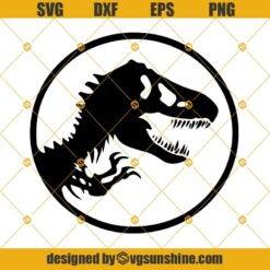 Jurassic Park Dinosaur Logo SVG, Dinosaur T-Rex SVG PNG DXF EPS Digital File