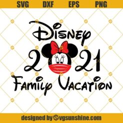 Disney 2021 Family Vacation Svg, Disney Covid Svg, Minnie Face Mask Svg, Family Vacation SVG, Minnie Mouse Wearing Face Mask SVG