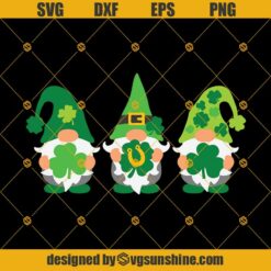 Gnome SVG, St Patricks Day SVG, Saint Patrick’s Day SVG, Leprechaun SVG, Shamrock SVG, Gnomes Holding Lucky Clover SVG