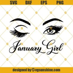 January Girl SVG, A Queen was born in January SVG, January Queen SVG, January Birthday SVG DXF EPS PNG Cutting File for Cricut